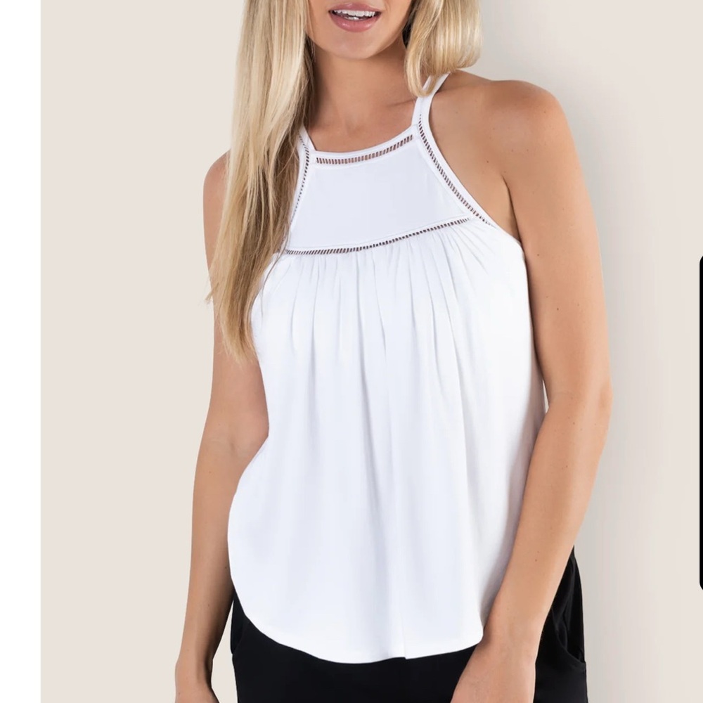 JJ Winks Wine Down White Sleeveless Top Small